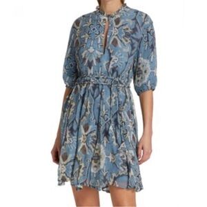 Tuckernuck HANNAH ARTWEAR Blue Print Gaia Belted Mini Dress 4